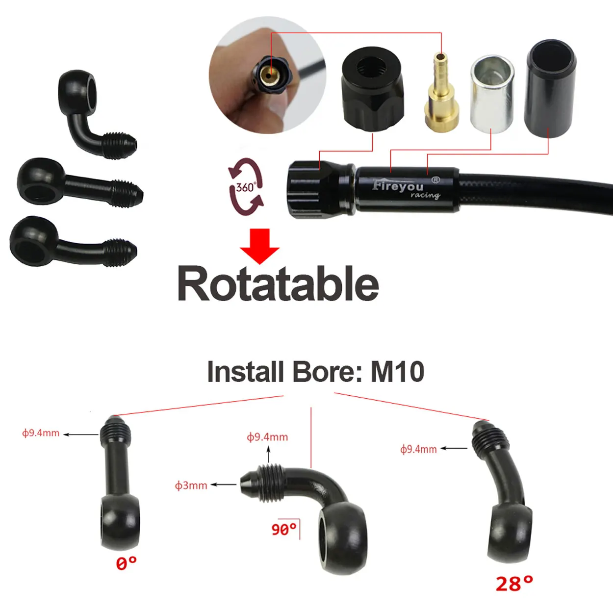 AN3 Örgülü Fren Hortumu Motosi - Motorcycle Brake Cable incelemesi ve fiyatı